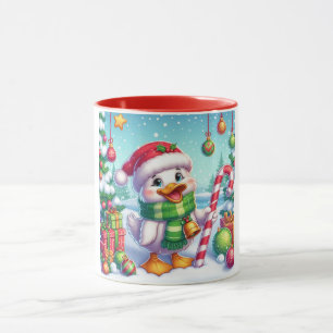 Schattigee Kleurrijke Kerst eend Mok