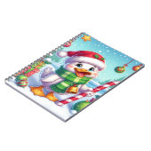 Schattigee Kleurrijke Kerst eend Notitieboek (Linkerzijde)