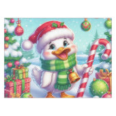 Schattigee Kleurrijke Kerst eend Tafelkleed (Voorkant (Horizontaal))