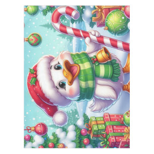 Schattigee Kleurrijke Kerst eend Tafelkleed