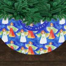 Schattigee kleurrijke kerst engelen Waterverf