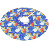 Schattigee kleurrijke kerst engelen Waterverf Kerstboom Rok (Gekanteld)