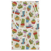 Schattigee, kleurrijke kerstcadeaus klein cadeauzakje (Achterkant)