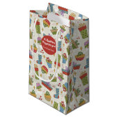 Schattigee, kleurrijke kerstcadeaus klein cadeauzakje (Voorkant Gekanteld)