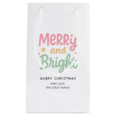 Schattigee kleurrijke kerstdagen klein cadeauzakje (Voorkant)