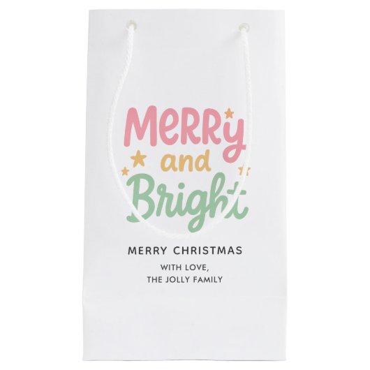 Schattigee kleurrijke kerstdagen klein cadeauzakje (Voorkant)