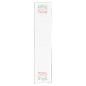 Schattigee kleurrijke kerstdagen korte tafelloper (Voorkant)