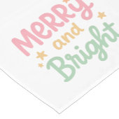 Schattigee kleurrijke kerstdagen korte tafelloper (Hoek)