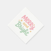 Schattigee kleurrijke kerstdagen servet (Hoek)