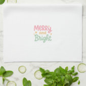 Schattigee kleurrijke kerstdagen theedoek (Gevouwen)