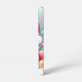 Schattigee, kleurrijke kerstkat samsung galaxy hoesje (Linkerkant)