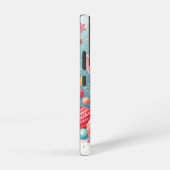 Schattigee, kleurrijke kerstkat samsung galaxy hoesje (Rechterkant)