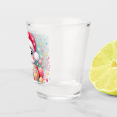 Schattigee, kleurrijke kerstkat shot glas (Rechts)