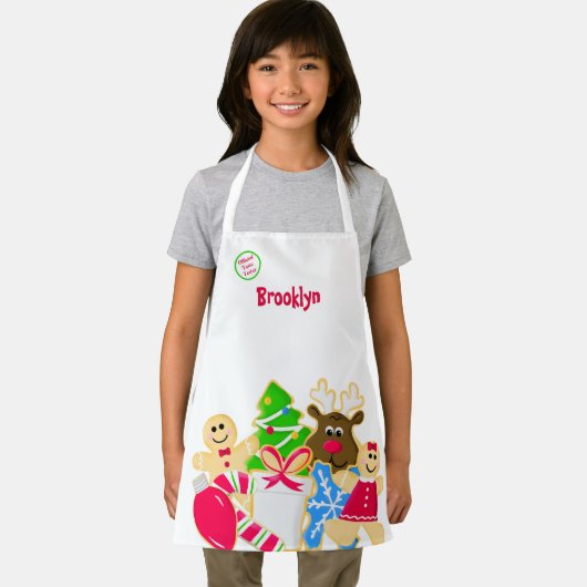 Schattigee kleurrijke Kinder vakantie koekjes Scho Schort (Insitu)