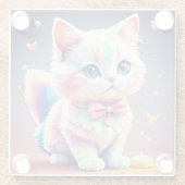 Schattigee Kleurrijke Kitten-84301 Glazen Onderzetter (Achterkant)