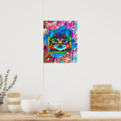 Schattigee kleurrijke kitten kat grillig poster (Keuken)