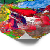 Schattigee kleurrijke kitten kat grillig poster (Hoek)