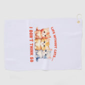 Schattigee kleurrijke Kittens - leven zonder katte Golfhanddoek (Horizontaal)