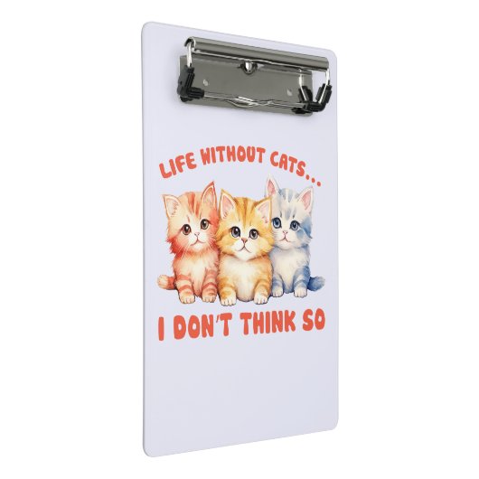 Schattigee kleurrijke Kittens - leven zonder katte Mini Klembord (Schuin)