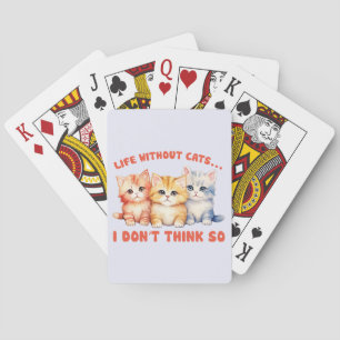 Schattigee kleurrijke Kittens - leven zonder katte Pokerkaarten