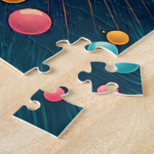 Schattigee Kleurrijke Kitty Cat Illustratie Legpuzzel (Zijkant)