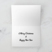 Schattigee Kleurrijke Kitty Cat Vrolijk Kerstfeest Feestdagen Kaart (Binnen)