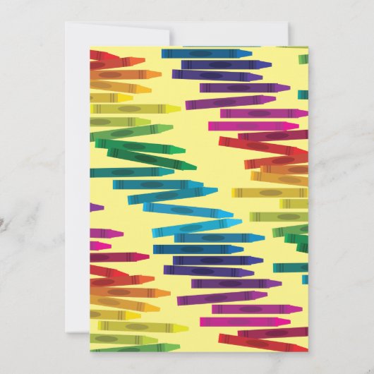 Schattigee kleurrijke kleurrijke kleurpotloden Kin Kaart (Achterkant)