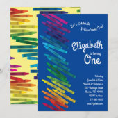 Schattigee kleurrijke kleurrijke kleurpotloden Kin Kaart (Voorkant / Achterkant)