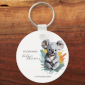 Schattigee Kleurrijke Koala Baby shower Favor Sleutelhanger (Voorkant)