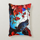 Schattigee kleurrijke kolibrie mozaïeken accent kussen (Voorkant(Verticaal))