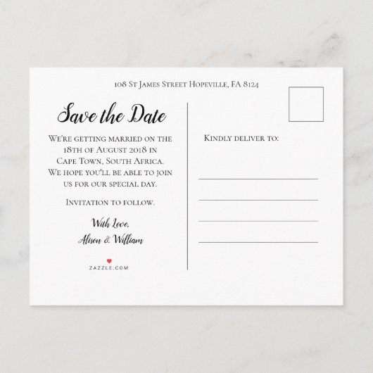 Schattigee Kleurrijke Konijnenbruiloft Save the Da Aankondigingskaart (Achterkant)