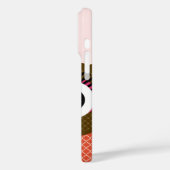 Schattigee kleurrijke koraal en roze uil Case-Mate iPhone case (Achterkant / Links)