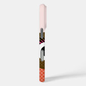 Schattigee kleurrijke koraal en roze uil Case-Mate iPhone case (Achterkant / Rechts)