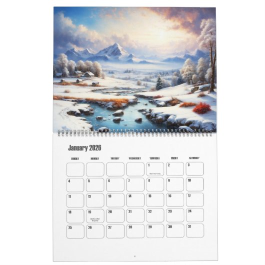 Schattigee kleurrijke kunst of foto groot kalender (Jan 2026)