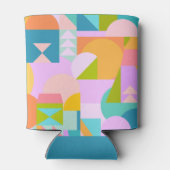 Schattigee Kleurrijke Lavendel Blauw Baby shower C Blikjeskoeler (Achterkant)