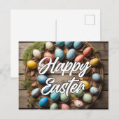 Schattigee Kleurrijke Lente Paascollage Briefkaart (Voorkant / Achterkant)