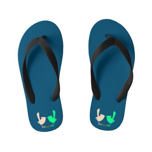 Schattigee Kleurrijke Lente vogels partij Kinder Teenslippers (Voetbed)