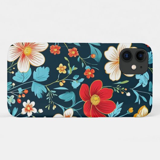 Schattigee kleurrijke lentebloemen mooie bloemen Case-Mate iPhone case (Achterkant (horizontaal))