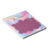 Schattigee kleurrijke leraarsnaam Rainbow Pastel W Notitieblok (Schuin)