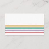 Schattigee Kleurrijke Lettering Luier Raffle Baby  Informatiekaartje (Achterkant)