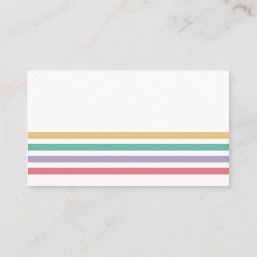 Schattigee Kleurrijke Lettering Luier Raffle Baby  Informatiekaartje (Achterkant)