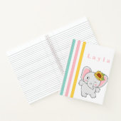 Schattigee Kleurrijke Leuke Olifant Kinderen Notitieboek (Binnen)