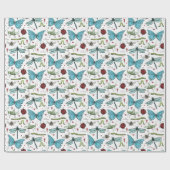 Schattigee Kleurrijke Liefde Bug Insecten voor Bug Cadeaupapier (Vlak)