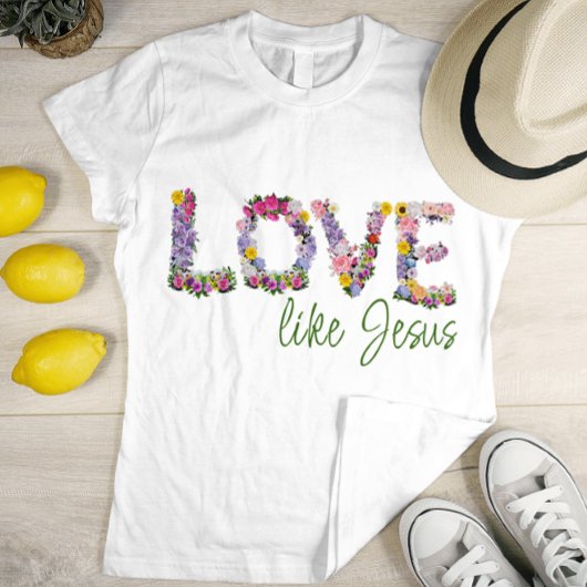 Schattigee kleurrijke liefde zoals Jesus Christeli T-shirt