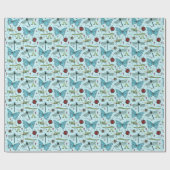 Schattigee Kleurrijke Liefdesinsect Insecten Cadeaupapier (Vlak)