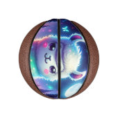 Schattigee Kleurrijke Llama Holografisch | Basketbal (Verticaal)