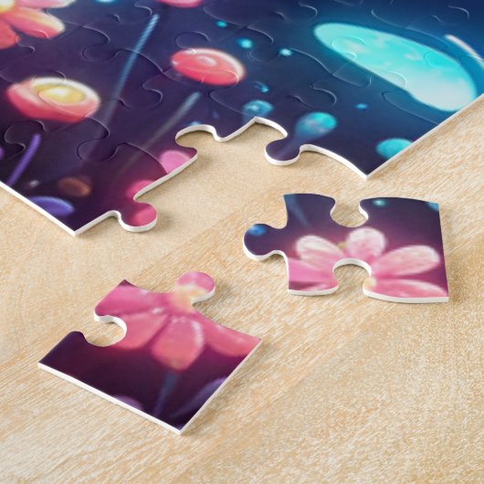 Schattigee Kleurrijke Llama Holografisch | Legpuzzel (Zijkant)