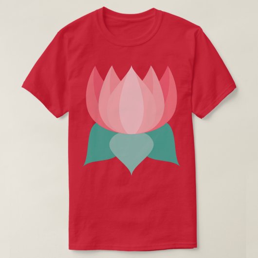 Schattigee Kleurrijke Lotus T-shirt (Design voorkant)
