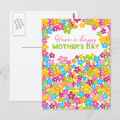Schattigee kleurrijke madeliefjes Happy Moederdag Briefkaart (Voorkant / Achterkant)