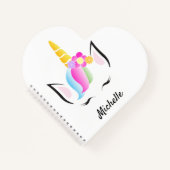 Schattigee Kleurrijke Magische aangepaste Eenhoorn Notitieboek (Voorkant)